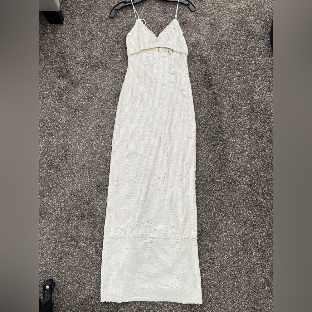 Alice + Olivia White Strapless Sheath Dress for Brides